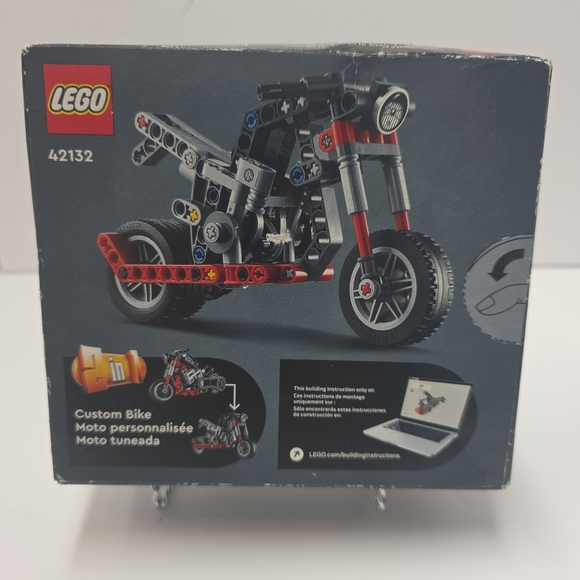 Lego Technic Red and Black Motorcycle Building Set - Picture 2 of 2